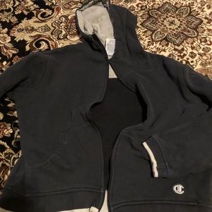 Black Champion zip up hoodie